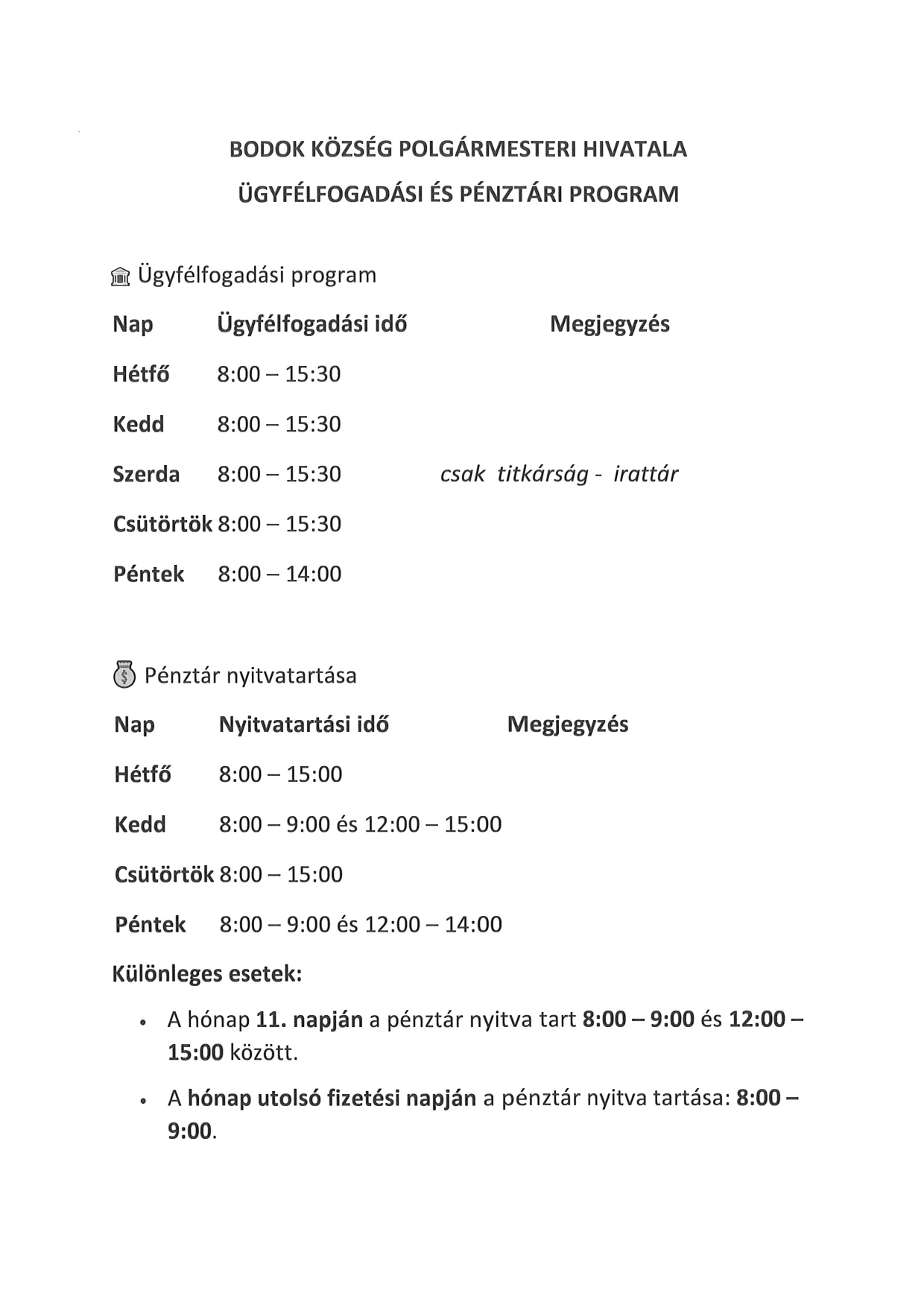 Ugyfelfogadas Titkarsag es Penztar page 0001